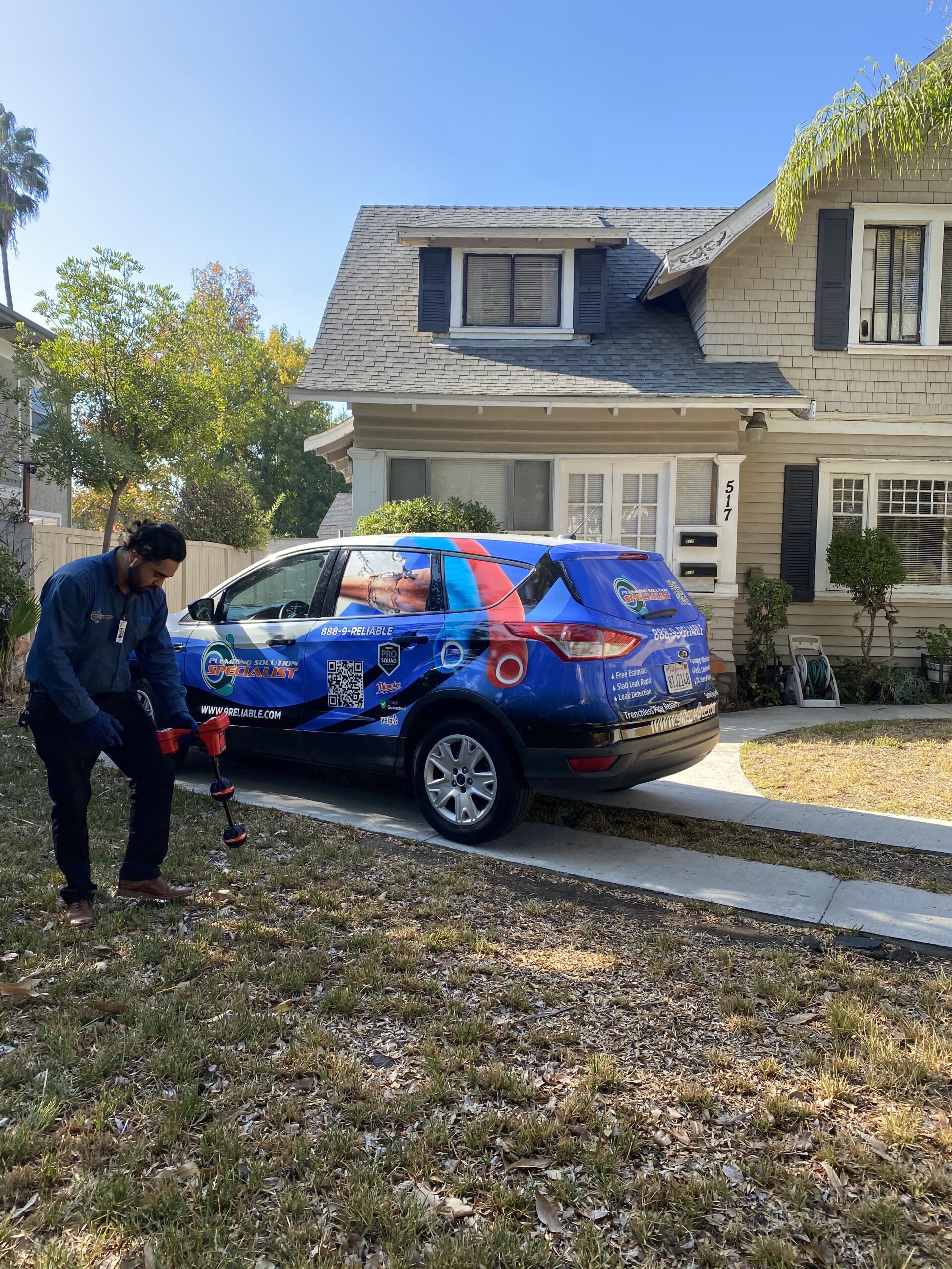 Underground pipe leak locating and slab leak detection in Anaheim, Brea, Fullerton, Tustin, Garden Grove, and Yorba Linda – call (714) 798-9495